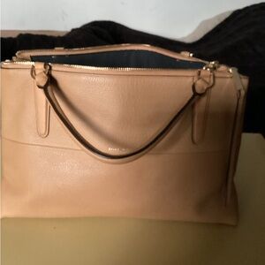 Coach Tan Leather Tote Bag